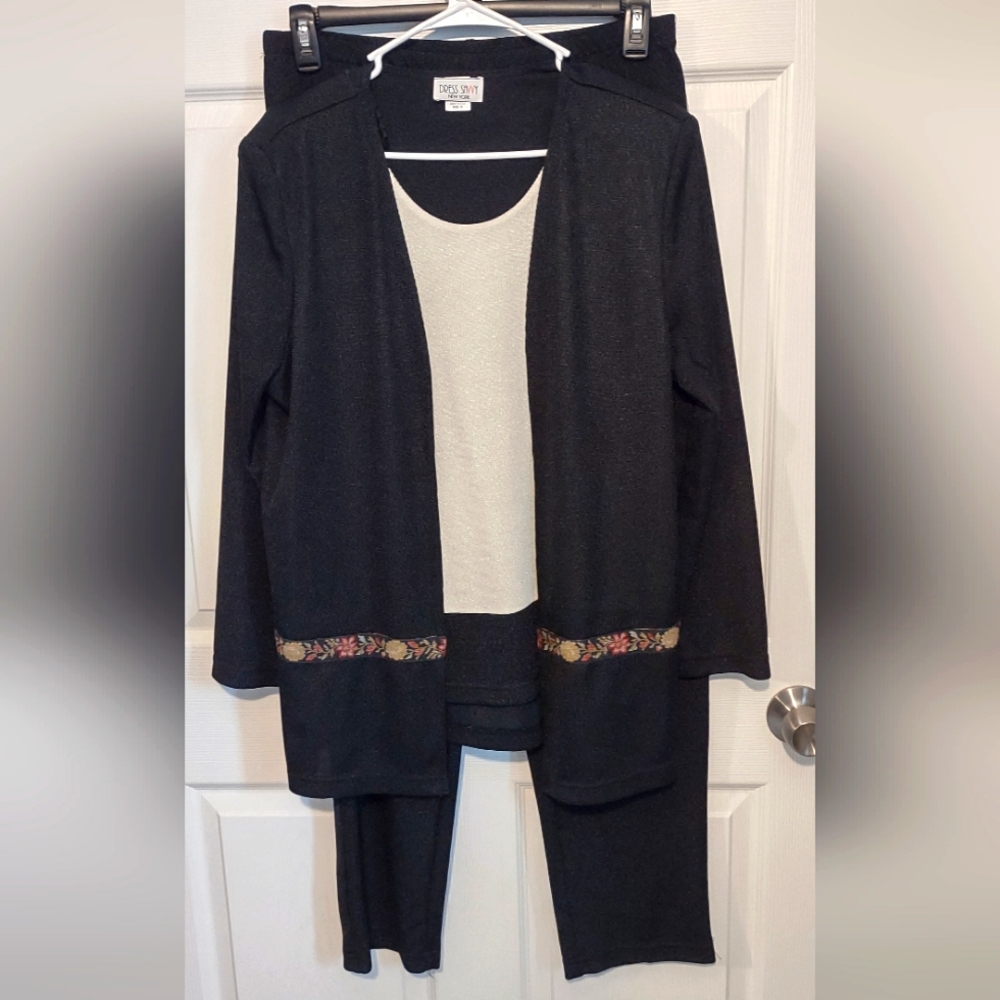 Dress Savvy New York 2 PC Size 16 Faux Layered Set